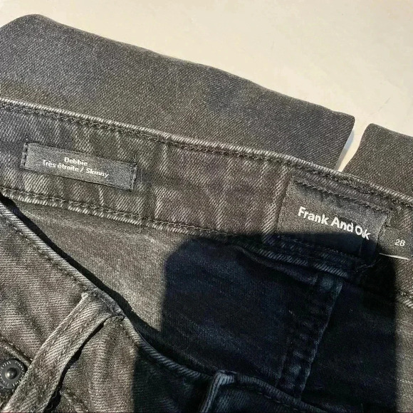 Frank and Oak Debbie Skinny Black Size 28 - Picture 3 of 4